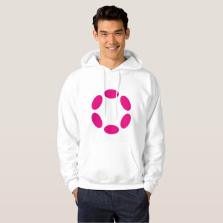 Pink Doted Simple Men's Hoodie 