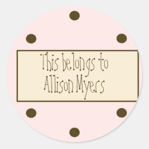 Pink Dots Gift Sticker (Customisable)