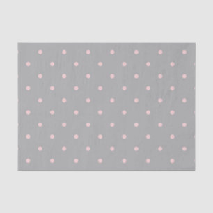 Pink Dots Girly Feminine Circles Happy Easter Grey Tissue Paper
