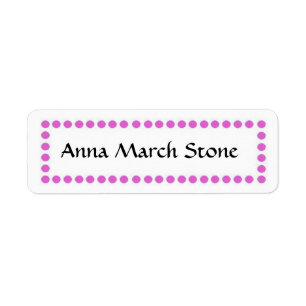 Pink Dots Name Label Return Address Label
