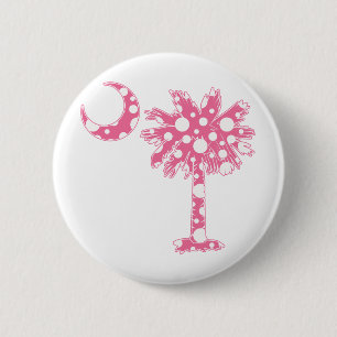 Pink Dots Palmetto 6 Cm Round Badge