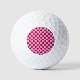 Pink dots pattern golf balls