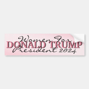 Pink Dots Women for Donald Trump Bumper Sticker