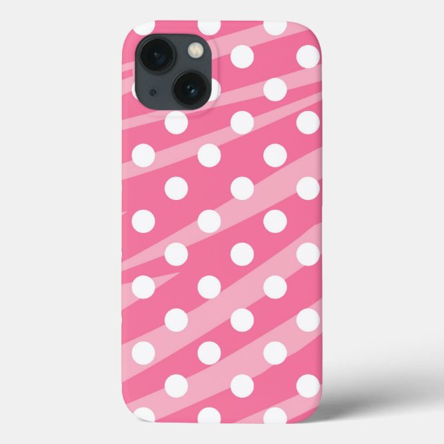 Pink Dots Zebra Print Case-Mate iPhone Case (Back)