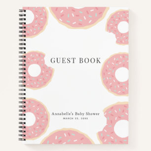 Pink Doughnut Baby Shower Sprinkle Notebook