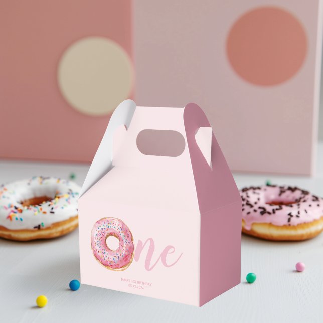  Pink Doughnut Birthday Favour Box (Creator Uploaded)