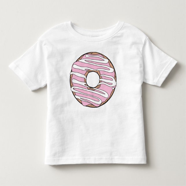 Pink Doughnut, Doughnut, Glaze, Icing, Frosting Toddler T-Shirt (Front)