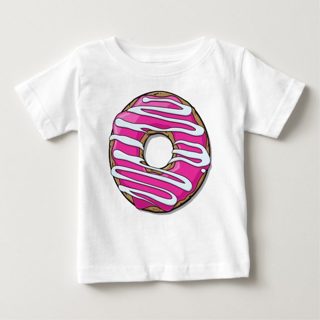 Pink Doughnut, Doughnut, Icing, Frosting, Glaze Baby T-Shirt (Front)