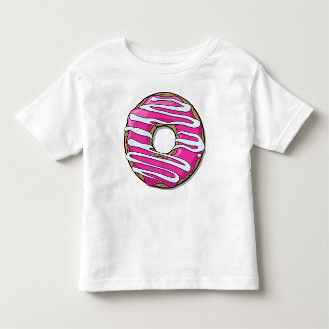 Pink Doughnut, Doughnut, Icing, Frosting, Glaze Toddler T-Shirt (Front)