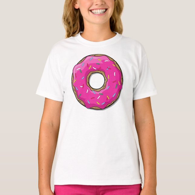 Pink Doughnut, Doughnut, Icing, Sprinkles, Frostin T-Shirt (Front)