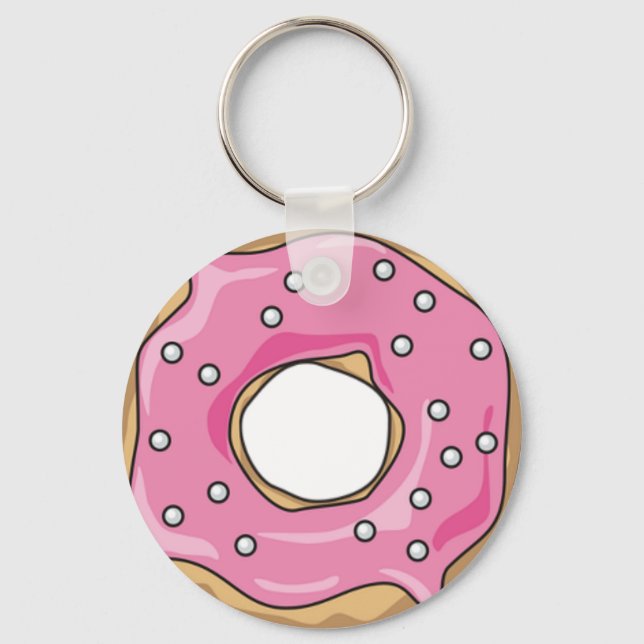 Pink Doughnut Key Ring (Front)
