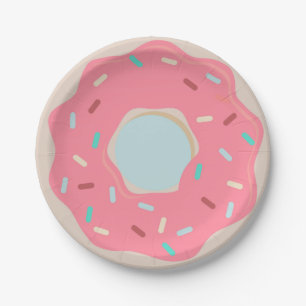 Pink Doughnut Party Plate