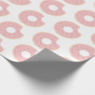 Pink Doughnut Pattern Wrapping Paper