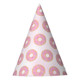 Pink Doughnut Rainbow Sprinkles Birthday Party Hat