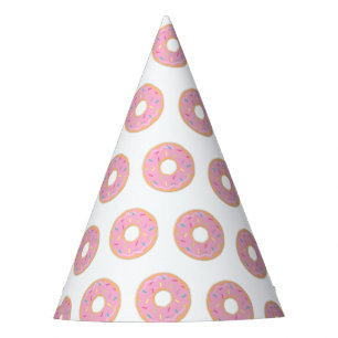 Pink Doughnut Rainbow Sprinkles Birthday Party Hat