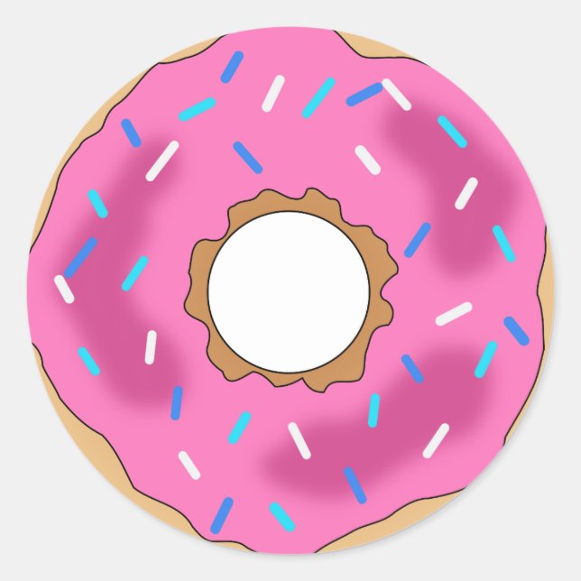 Pink Doughnut with sprinkles stickers (Front)