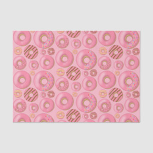 Pink Doughnuts Assorted Pattern Tissue Paper