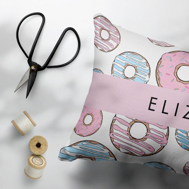 Pink Doughnuts, Blue Doughnuts, Sprinkles, Your Na Pillowcase (Creator Uploaded)