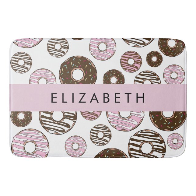 Pink Doughnuts, Brown Doughnuts, Sprinkles, Your N Bath Mat (Front)