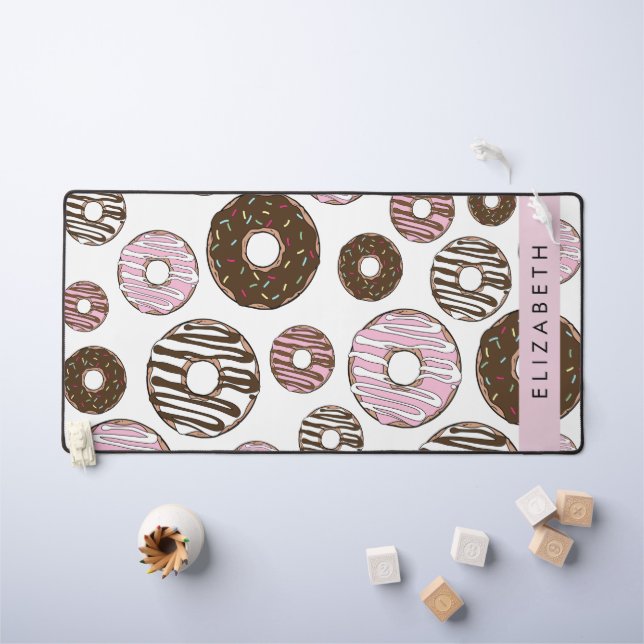 Pink Doughnuts, Brown Doughnuts, Sprinkles, Your N Desk Mat (Kids Table)