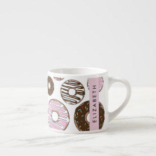 Pink Doughnuts, Brown Doughnuts, Sprinkles, Your N Espresso Cup