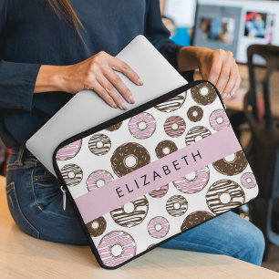 Pink Doughnuts, Brown Doughnuts, Sprinkles, Your N Laptop Sleeve