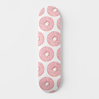 Pink Doughnuts Pattern Skateboard