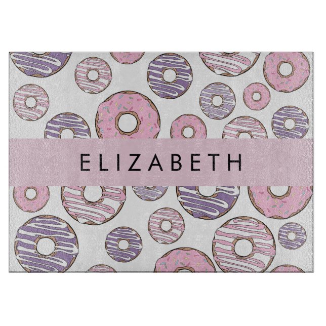 Pink Doughnuts, Purple Doughnuts, Sprinkles, Your  Cutting Board (Front)