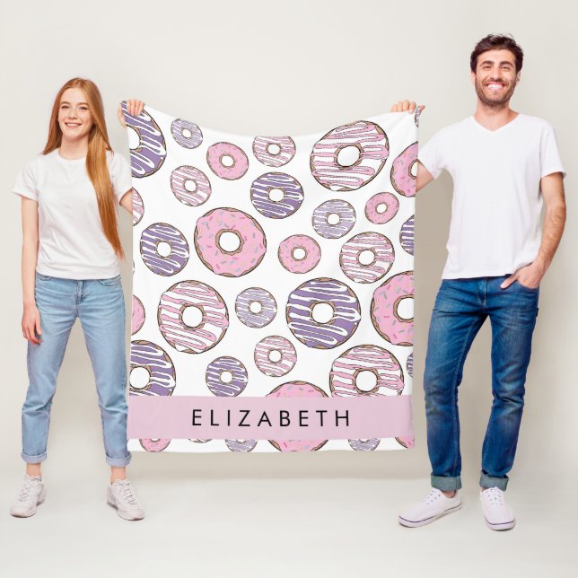 Pink Doughnuts, Purple Doughnuts, Sprinkles, Your  Fleece Blanket (In Situ)