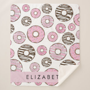 Pink Doughnuts, White Doughnuts, Sprinkles, Your N Sherpa Blanket