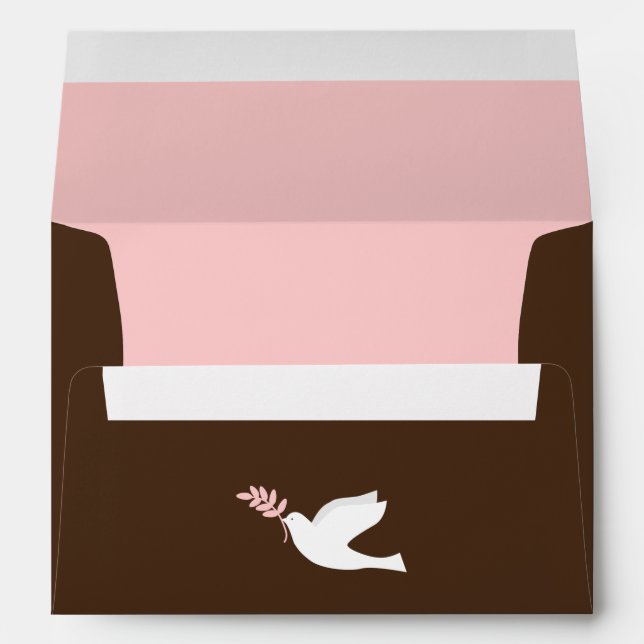 Pink Dove Baptism Envelopes (Back (Bottom))