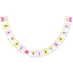 Pink dragon bunting