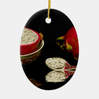 Pink Dragon Fruit Ceramic Tree Decoration
