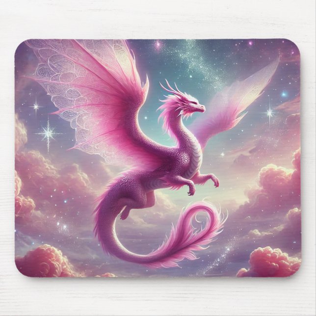 Pink Dragon Mouse Pad (Front)