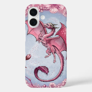 Pink Dragon of Spring Nature Fantasy Art iPhone 16 Case