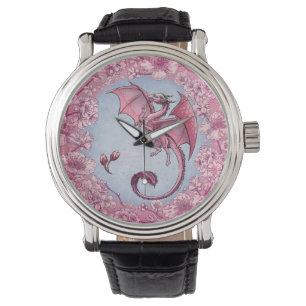 Pink Dragon of Spring Nature Fantasy Art Watch