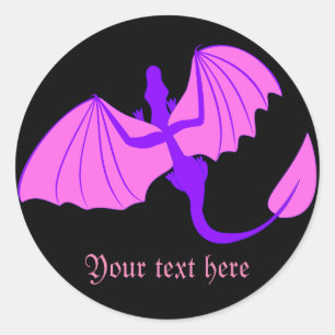 Pink dragon stickers
