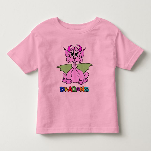 Pink Dragon Toddler T-Shirt (Front)