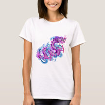 Pink Dragon with Water Splash