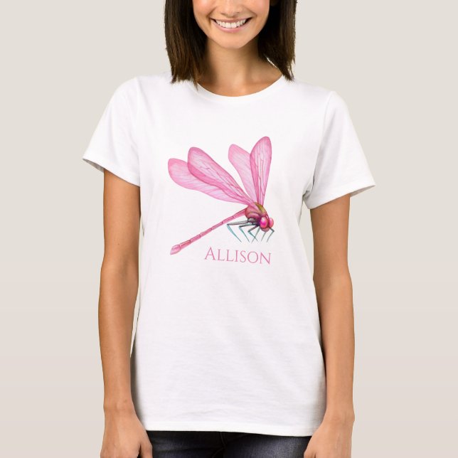 Pink Dragonflies T-Shirt (Front)