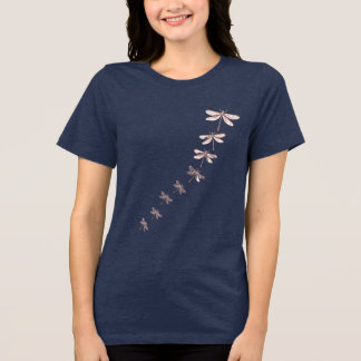 Pink Dragonfly girls T-Shirt Tri-Blend Shirt