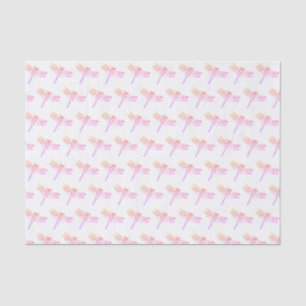 Pink Dragonfly Pastel Kids Cute Pattern Baby Girl Tissue Paper