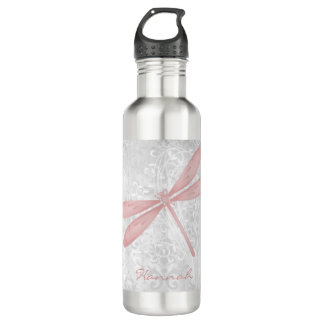 Pink Dragonfly Personalised 710 Ml Water Bottle