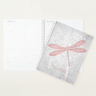 Pink Dragonfly Personalised Planner