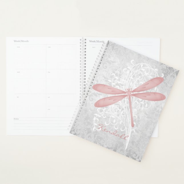 Pink Dragonfly Personalised Planner (Display)