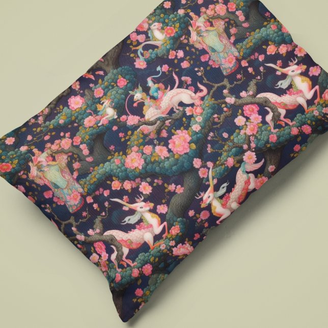 Pink Dragons and Cherry Blossoms Pillowcase (Creator Uploaded)
