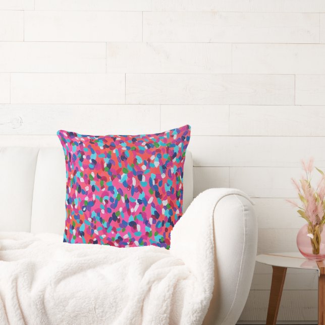 Pink Dream Abstract Print Cushion (Couch)