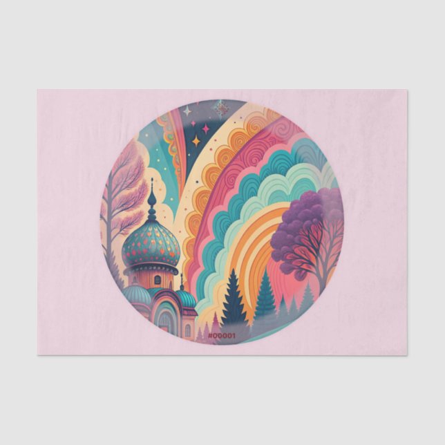 Pink Dream Dome Tissue Paper – Customisable (Front)