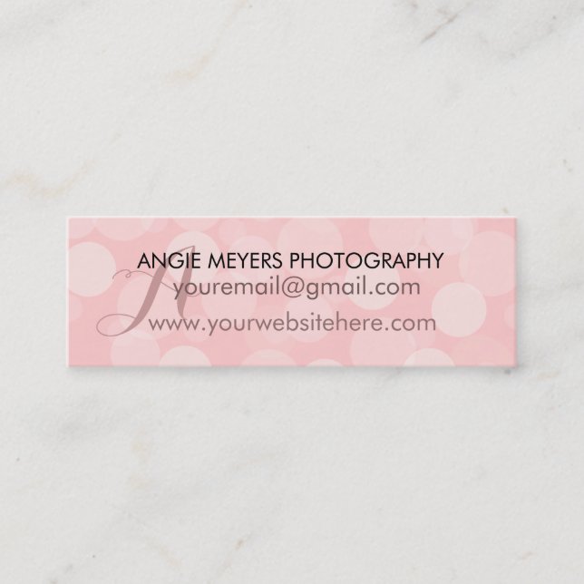 Pink Dream Mini Business Card (Front)
