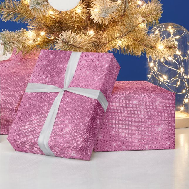 Pink Dream Sparkle Wrapping Paper (Holidays)